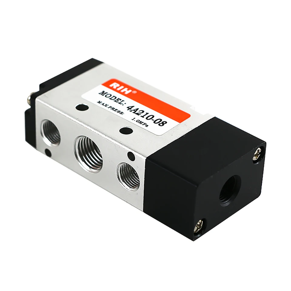 4A210 Pneumatický 5 -Way Double Head 4A Series Air Control Soleoid Soleoid Ventil s tlmičom a konektorom