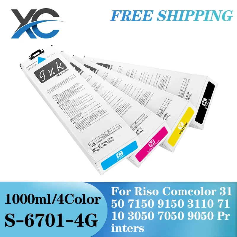 4Color S-6701-4G/E S-6300-3G/E KOMPATIBAL Atramentová kazeta pre RISO COMCOLOR 3150 7150 9150 3110 7110 3050 7050 9050 Tlačiarne