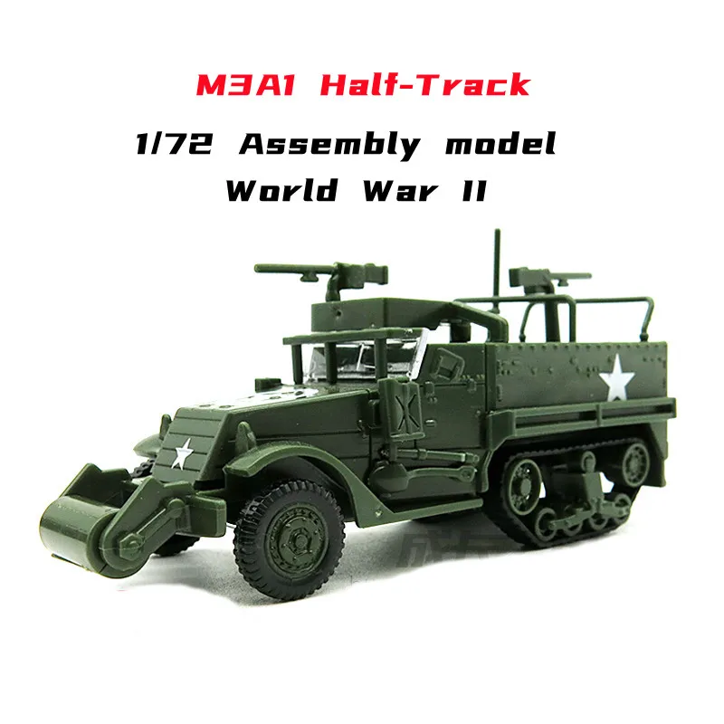 4d 1/72 M3A1 Polovičné montážny model hračky WW2 MODELY MODELY VOZIDLA VOZIDLA PLASTNÉ HOLY HOLY DARČEK