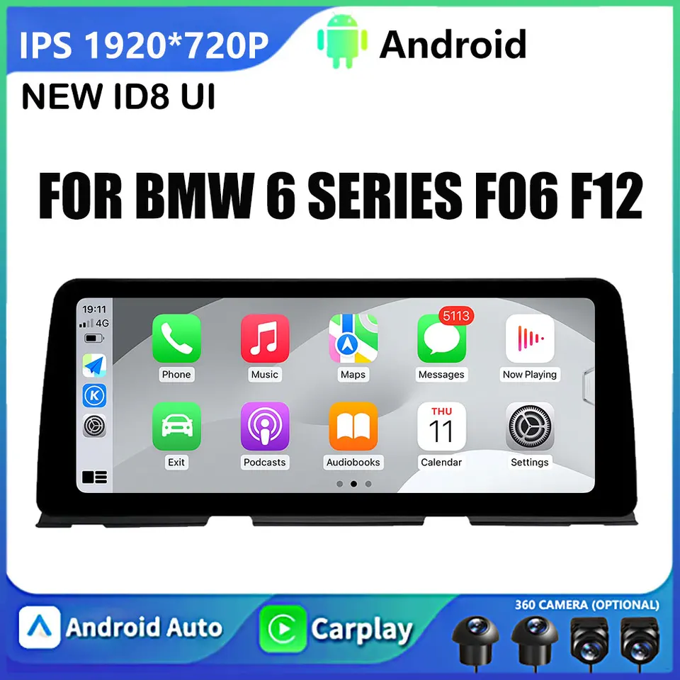 4G Android OS Car Radio Video Multimedia Player 12.3 '' pre BMW 6 Series F06 F12 NBT System DSP stereo