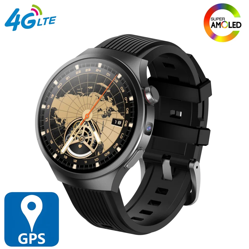 4G Full Netcom VP30 SmartWatch Android 10,0 1,75 palca AMOLED 500W HD HD Camera Monitorovanie GPS WiFi Global Call Smart Watch
