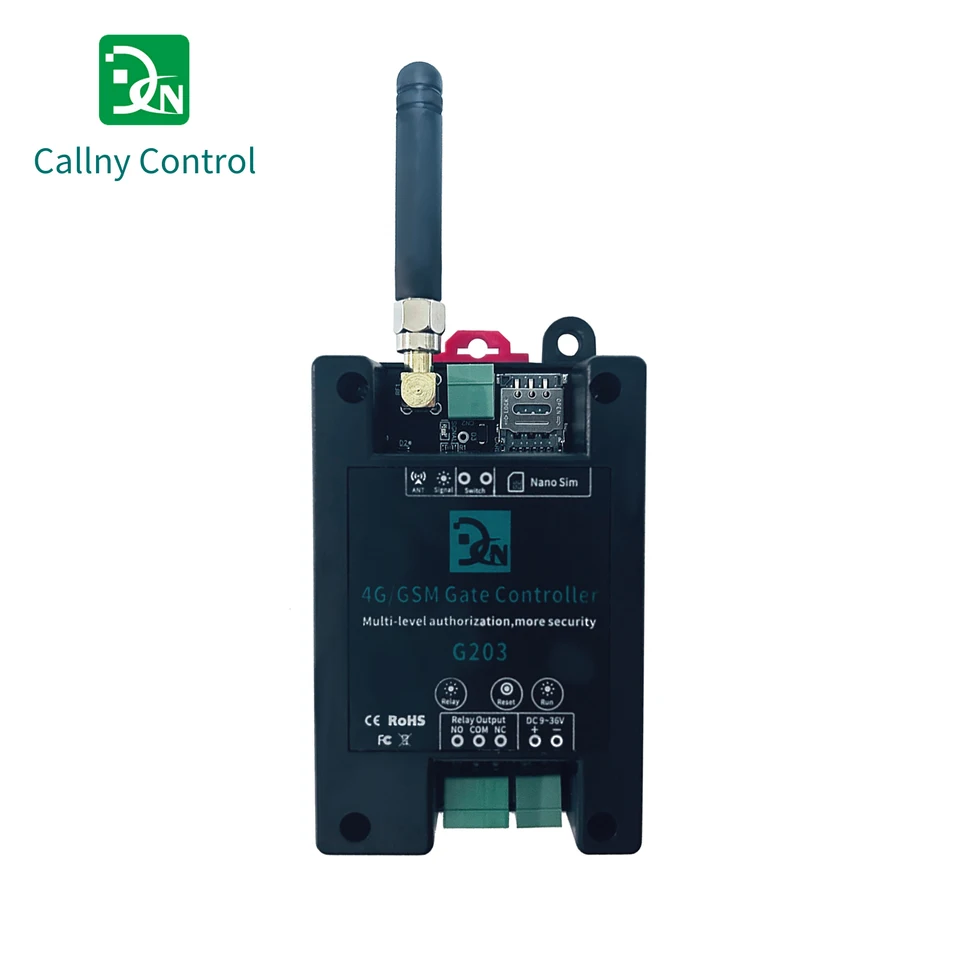 4G/GSM G203 GATE CONTROLER Wireless Remote GSM GATE OPRIDER SPOLA PRE OVERATIONAL AUTORIZÁCIA Užívateľa CALLNY COLLY (APP)