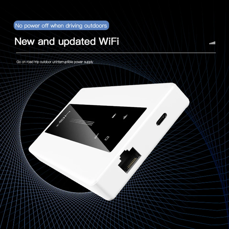 4G LTE Mobile Router Prenosný prenosný typ Type-C USB Hotspot 10000 mAh Wireless Network Adapter 150 Mbps s indikátorom externej antény LED
