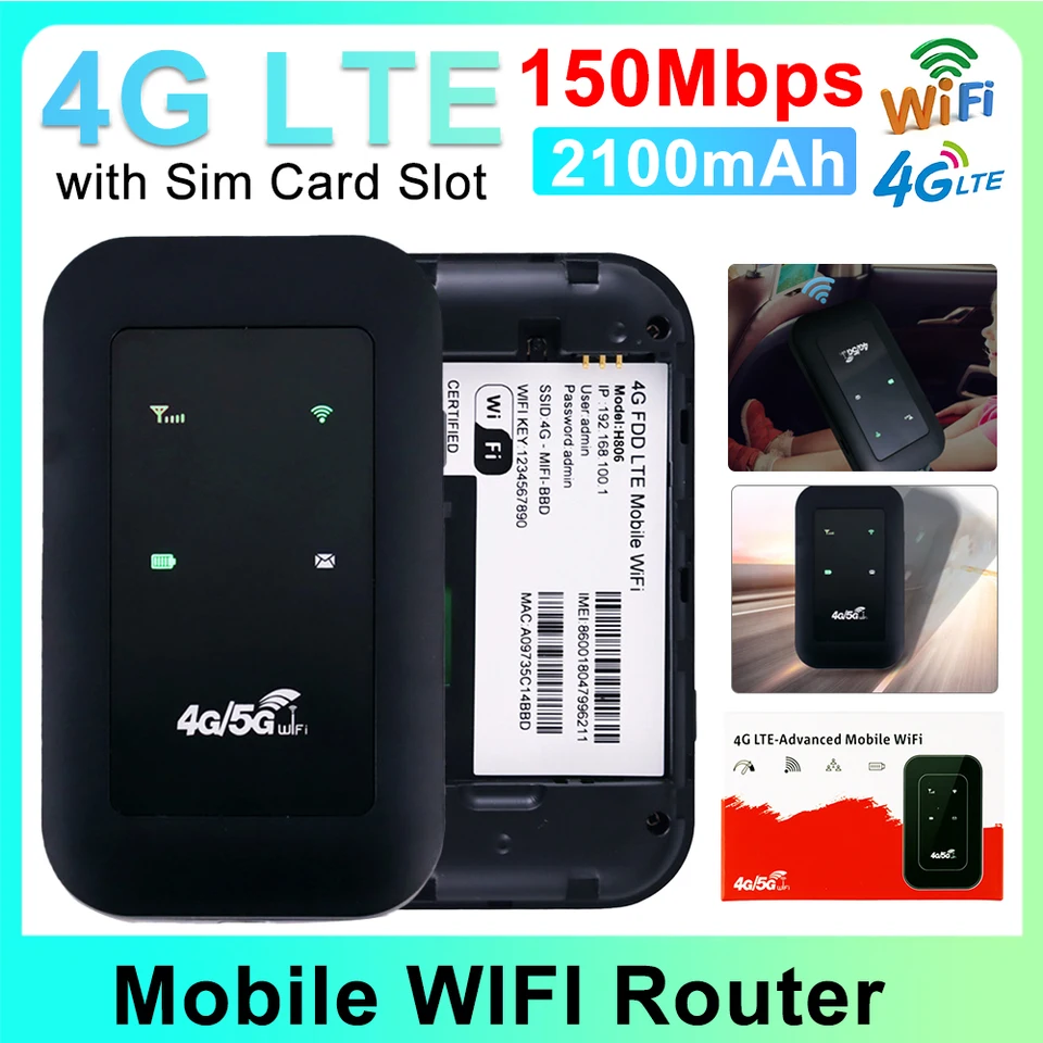 4G LTE router 150 Mbps Mobile Hotspot Wireless Network Modem Dongle Router WiFi Zosilňovač signálu SIMPLIFER s slotom SIM SIM