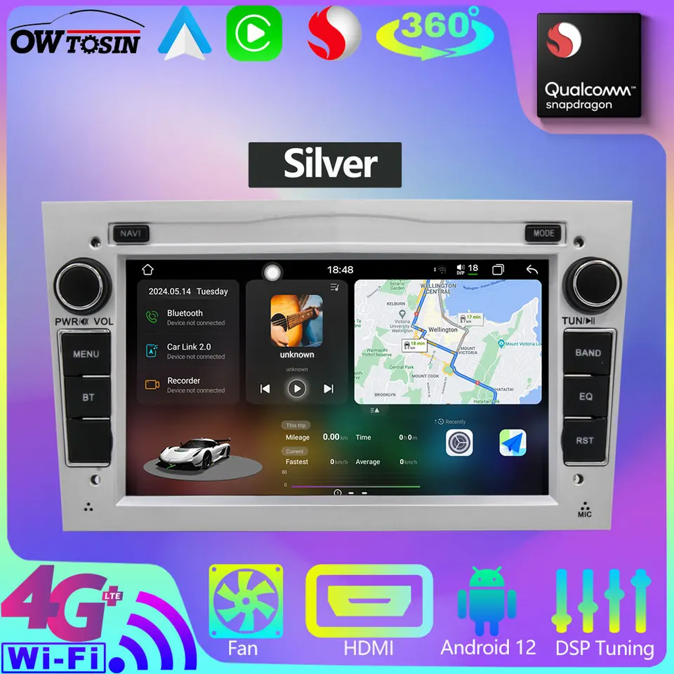 4G WiFi Android 13 7870 A76 12g+256g Rádio GPS pre Opel Combo Astra H Corsa CD Zafira Vivaro Meriva CarPlay Auto Head Unit