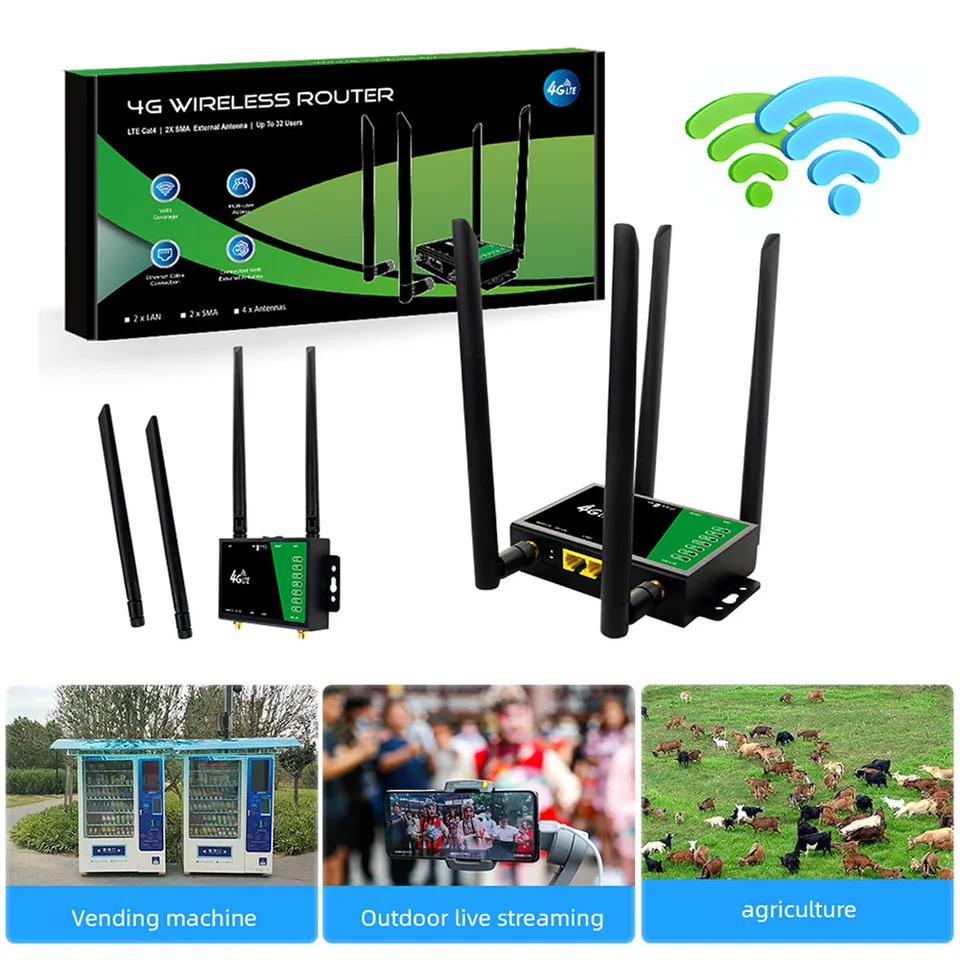 4G Wireless Router s slotom SIM Card Slot 4 Antény Home Router 150 Mbps Firewall Modem pre domácu kanceláriu