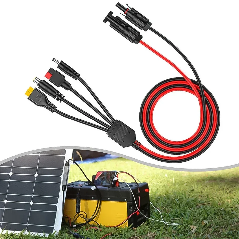 4in1 Solárny panel konektor predlžovača-kazalotarová kompatibilná pre X60 DC 8 mm 5,5 mm elektrické elektrotechnické zariadenie