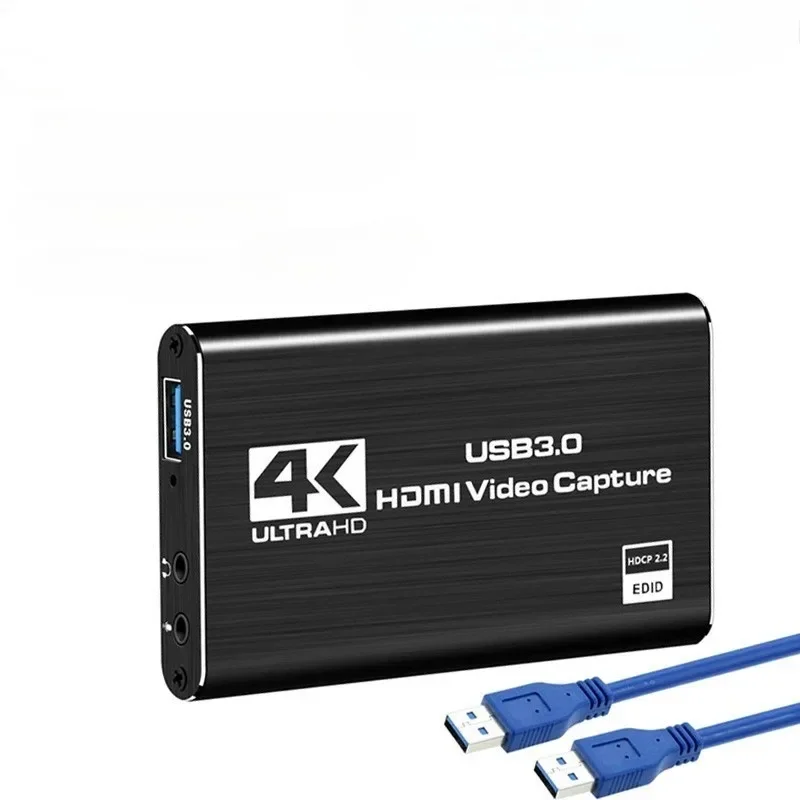 4K 1080p HDMI Video Capture Card HDTV HDTV Nahrávanie boxu HDMI-kompatibilné s USB 3.0 Live Streaming Grabber Recorder
