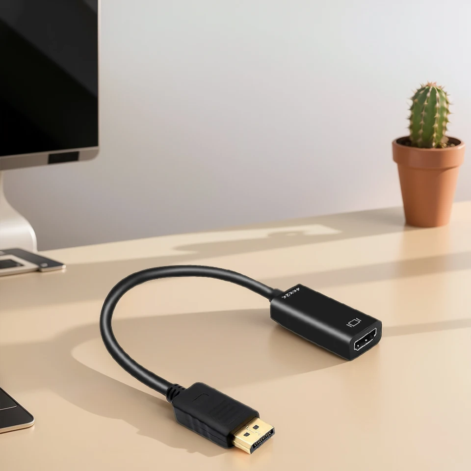 4k/1080p zobrazovací port Muž DP DP do ženského HD TV káblového adaptéra Plug a prehrávanie zlatého portu pre Lenovo Dell HP a ďalšie pasívne pasívne