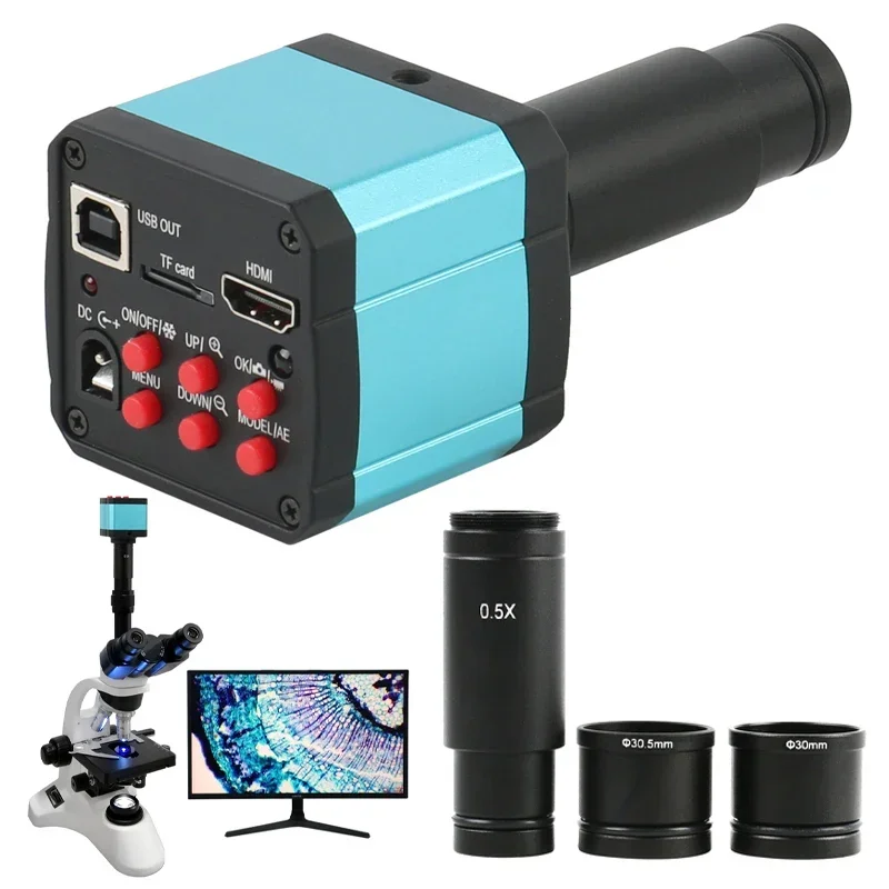 4K 2K 48MP 1080p 55MP HDMI USB Elektronický okulár Video Mikroskop Mikroskop Montážna veľkosť 23,2 mm s kruhovými adaptérmi 30 mm 30,5 mm