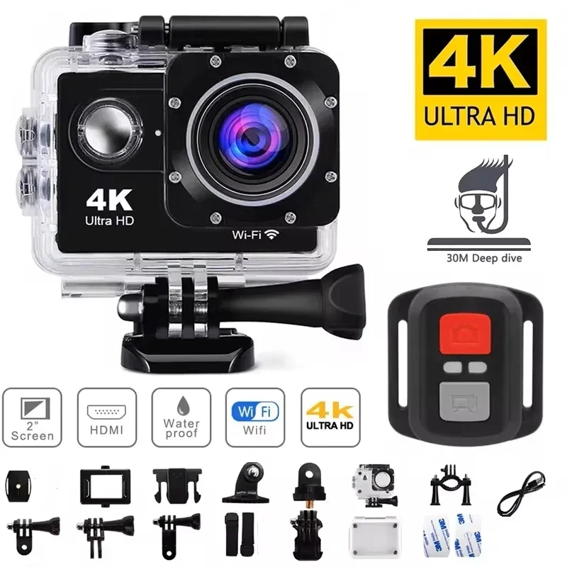 4K Akčná kamera 1080p/30fps WiFi 2.0 