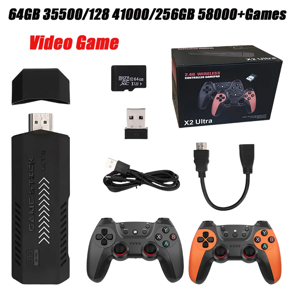4K HD 40000+ Games Video Game Console 2.4G Retro Game Console Support TF Card Expansion TV Mini Game Console Max 256 GB pre PS1
