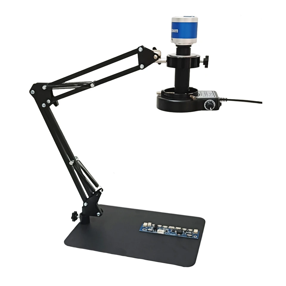 4K HD HDMI USB Digital Video Microscope Table Table Stock Stock s 150x C Mount šošovky pre priemyselné šperky DPS