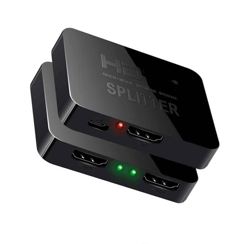 4K HDMI-kompatibilný splitter 1 in 2 out adaptér HDMI-kompatibilný 1x2 duálny monitor plný HD 1 až 2 zosilňovač pre HDTV DVD PS3 Xbox