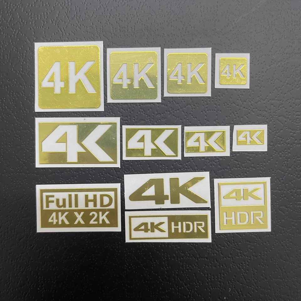 4K HDR FHD HD Certification Label TV Monitor domáce kino Mobilný telefón počítač Osobnosť kovová nálepka