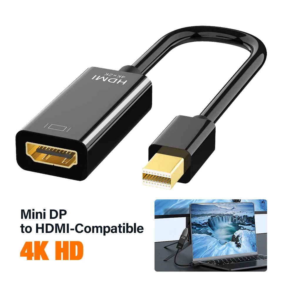 4K Mini DisplayPort do HDMI kompatibilného adaptéra Kábel Muž Minidp pre konvertor HDTV pre projektor Apple MacBook Air Pro TV projektor