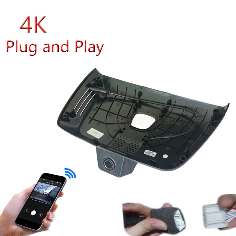 4K Plug and Play For BYD Song Plus EV 2019 2020 2021 2022 2023 Video rekordér automobilu WiFi DVR Dash Camera Fotoaparát FHD 2160P Rasting Cam