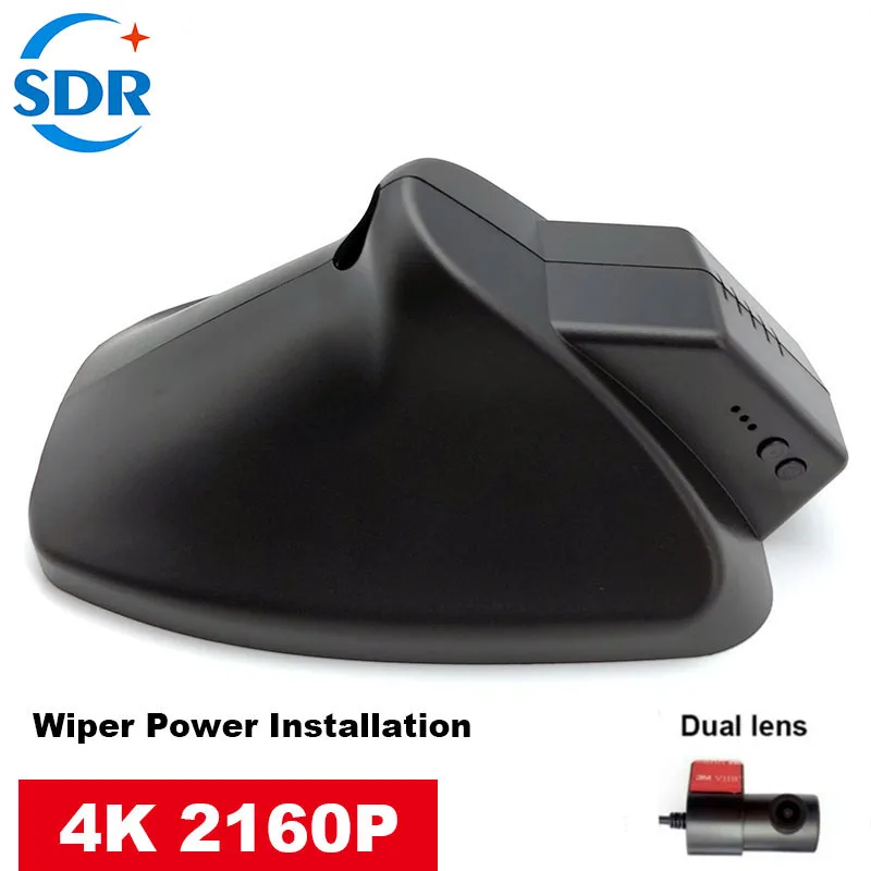 4K Plug and Play HD 2160p WiFi Car DVR Camera Dual Lens Dash Dash pre Jeep Grand Commander 2018 2019 od Mobile App Control