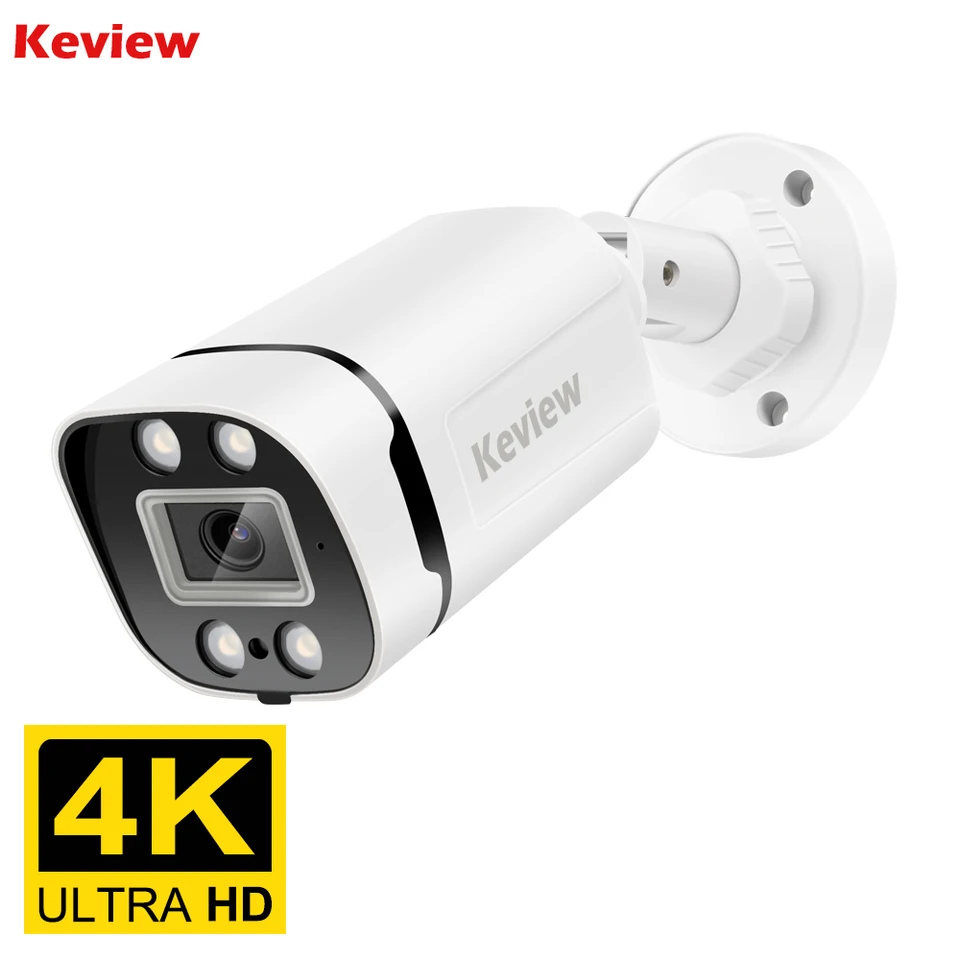 4K Poe IP Camera Audio Outdoor 8MP 4MP POE/NIE POE H.265 ONVIF BULLET CCTV HOME 5MP Color Night Vision Security Camera