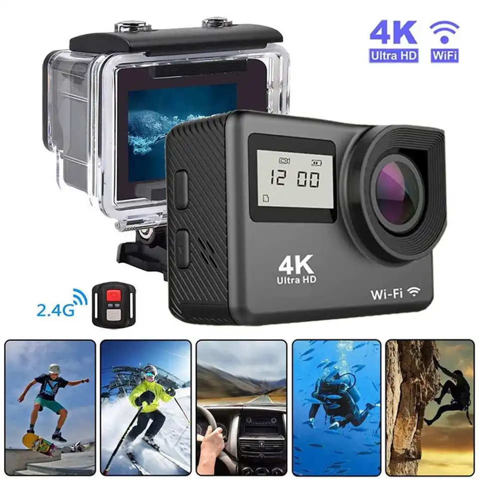 4K Ultra HD Action Camera 12MP WiFi Diaľkové ovládanie Športové video nahrávanie kamery DVR DV Go Diving Professional Mini Camera