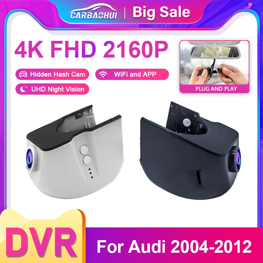 4K WiFi Dash Cam DVR DVR pre Audi A3 A4 A5 A6 A7 A8 Q2 Q3 Q5 Q7 Q8 S3 S5 S6 S7 S8 S8 RS3 RS4 RS5 RS7 TT B4 B4 B6 B7 B8 B9 8V 8P 8P