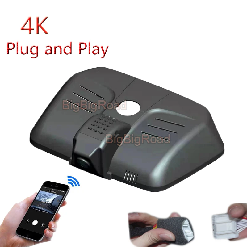 4K zástrčka a hranie pre Haval Great Wall H7 2018 2019 2020 2021 2022 Car WiFi DVR Video Recorder Dash Camera FHD 2160P Rasting Cam