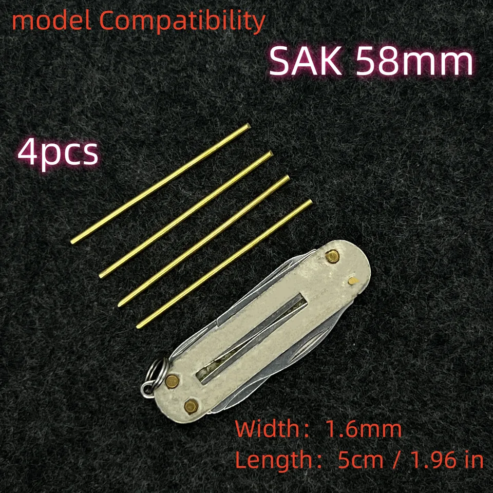 4ks 1,6 mm H62 Copper Rod Nit pre 58 mm Victorinox Švajčiarska armáda nôž Minichamp Sak Accessories