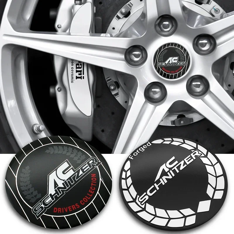 4ks 56 mm závodné auto Center Center Znak logo Logo Caps Sticker Zaujímavý módny vzor pre rýchlosť ac Alpina Vossen
