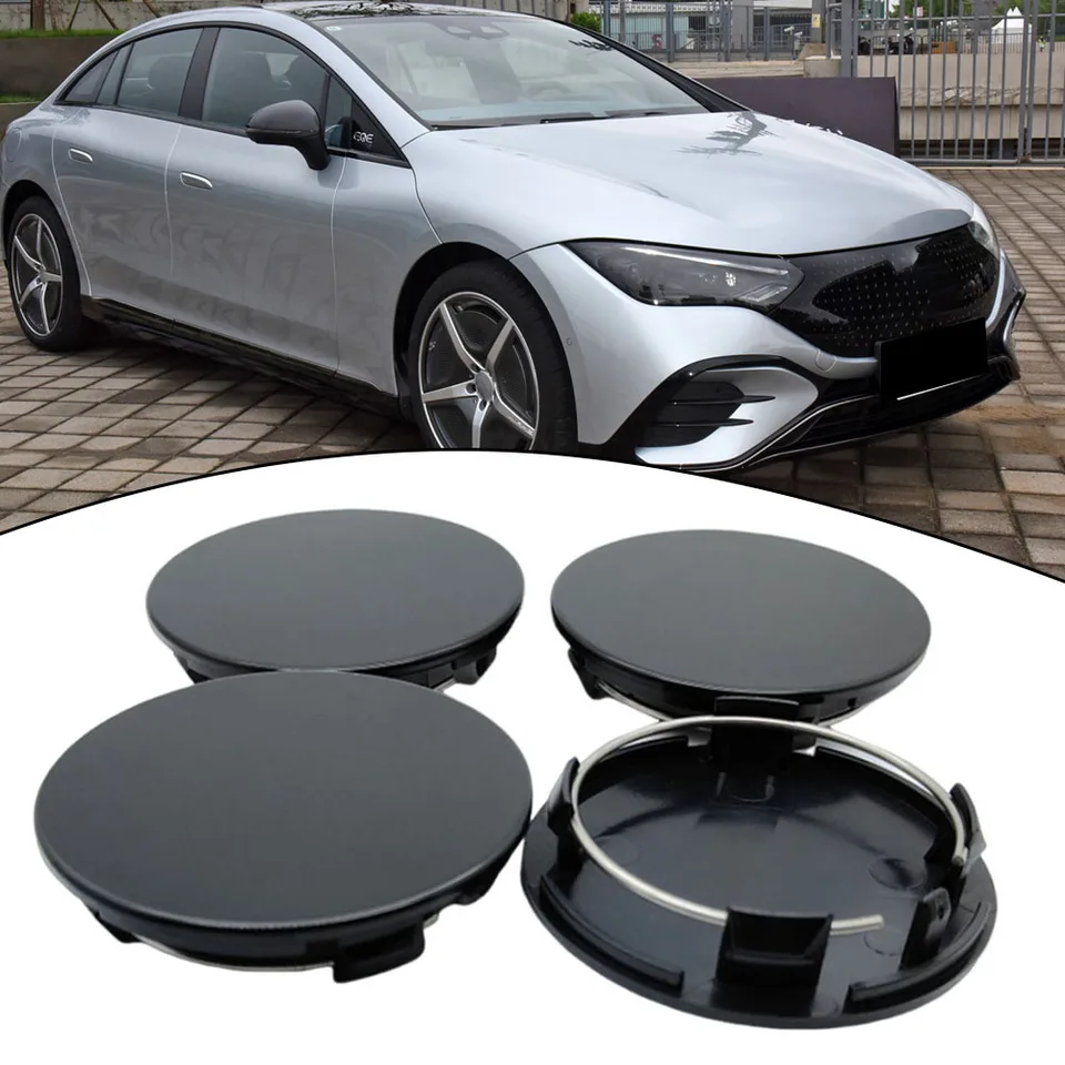 4ks 70 mm auto Čierne / strieborné Univerzálne auto koliesový náboj Centrum kryte koliesový náboj Centrum Hub Fit Fit for RM Rims Type