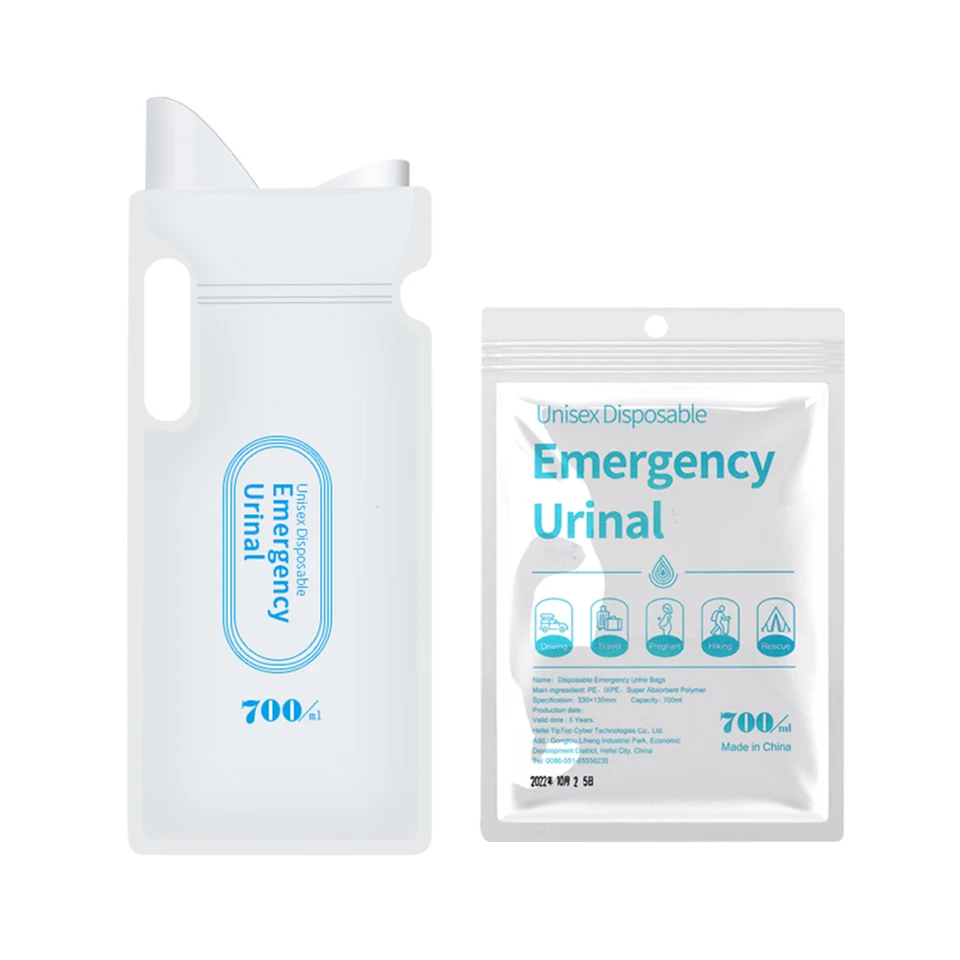 4ks 700 ml núdzové prenosné autá močové tašky zvracanie vrecká Mini mobilné toalety Handy Unisex Unisex Unisex Unisex toaletné vrecko na moč