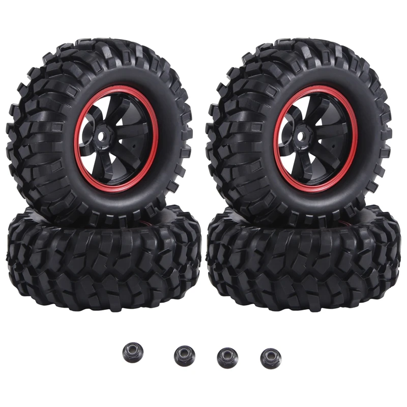 4ks 96 mm 1,9 palca gumové pneumatiky/pneumatiky a ráfiky kolies pre axiálne SCX10 D90 TAMIYA CC01 1:10 RC ROCK CRAWLER CAR
