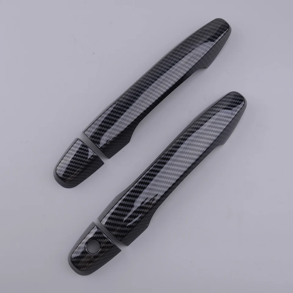4ks ABS Car Carbon Fiber Style Bočné dvere rukoväte oblúk dekorácie Fit Fit for Honda Civic Coupe 2012 2013 2014 2015