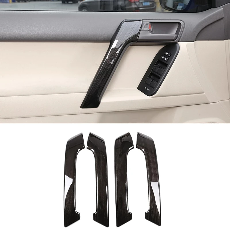4KS Car Interiér Dvere Ruck Ruck Ruck pre Toyota Land Cruiser Prado FJ150 150 2010-2018 Príslušenstvo Čierne drevo