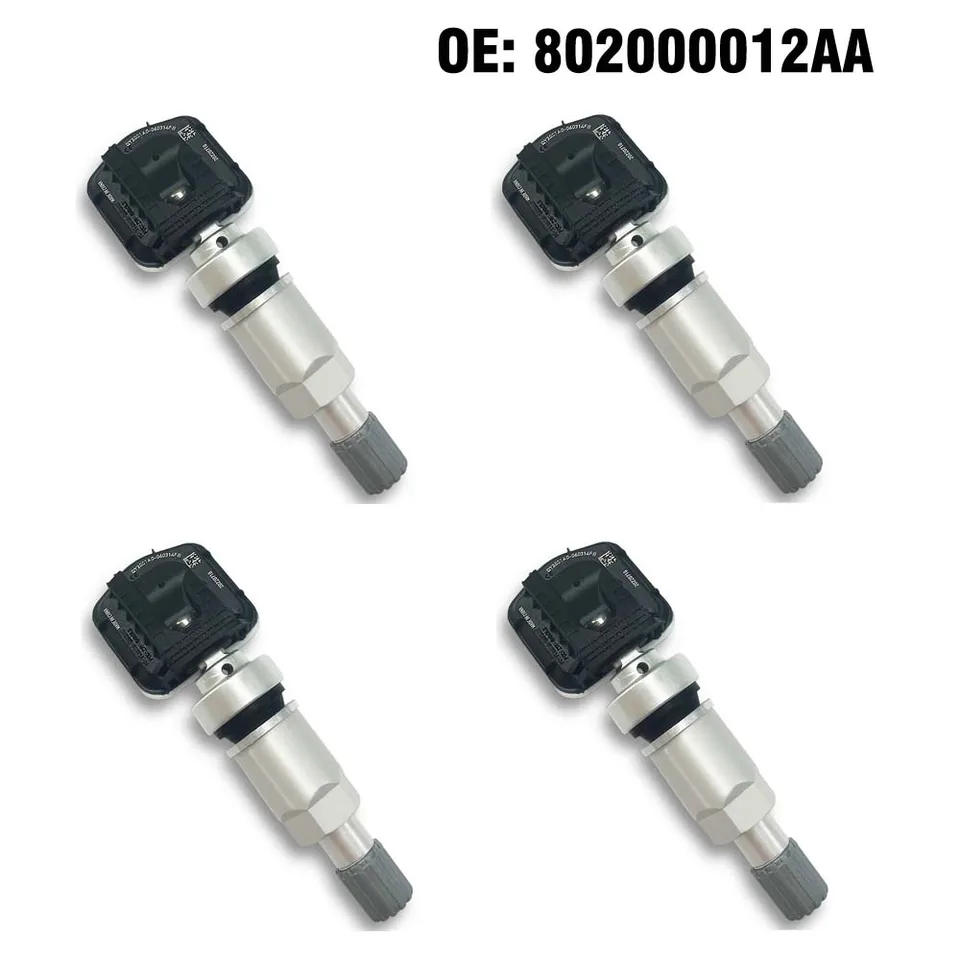 4ks CAR TPMS Senzor pneumatík Monitorovací systém snímača 802000012AA pre Chery Tiggo 2,3,3x, 8