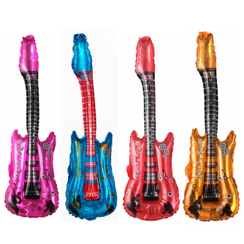 4ks gitarové rockové fóliové balóny narodeniny Disco Party dekorácie Globos pre bábätko