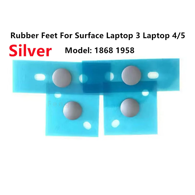 4ks Nové originálne striebro pre povrchový laptop 3 4 gumové nohy spodných chodidiel s lepidlom