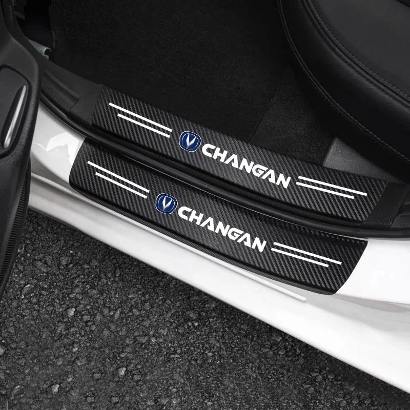 4ks nálepky automobilov prahový prúžok dekorácia interiéru uhlíkových vlákien pre Changan CX70 CS55 CS75 plus CS35 CS95 Auto príslušenstva