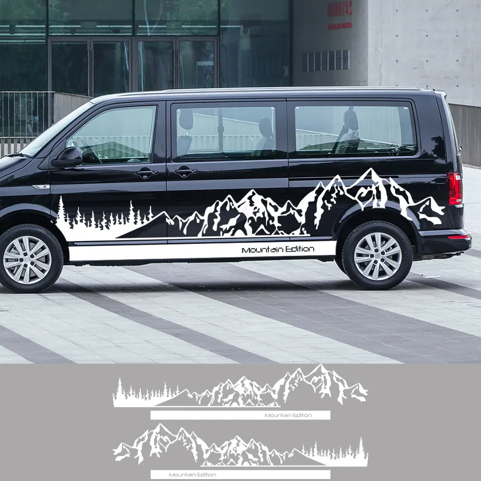 4ks/nálepky na autá pre Volkswagen VW Transportér T4 T5 T6 Multivan Caravelle Camper Van Motorhome DIY Dues Decals