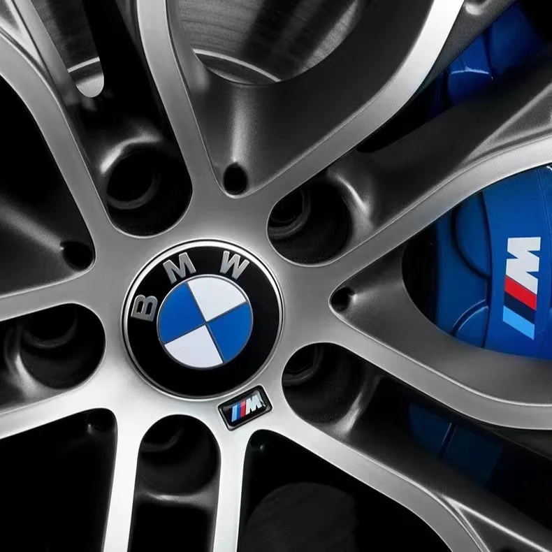4ks pre BMW Hubcaps 68 mm modro biela čierna a biela 56 mm čierna a biela centrum Plastová čiapka logo