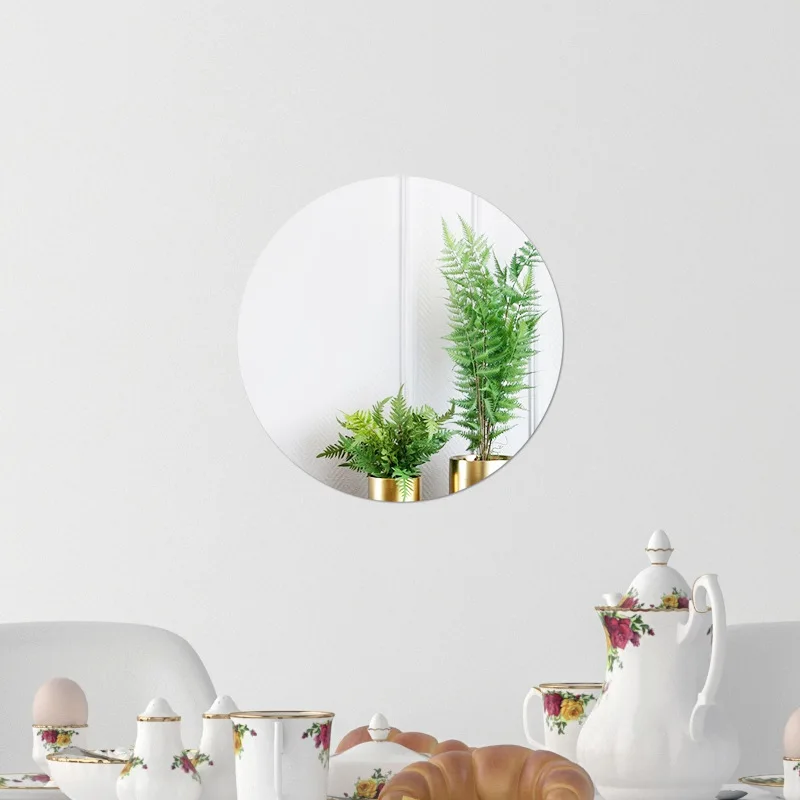 4ks/set DIY eliptické akrylové samolepiace plechové zrkadlo Domáce nálepky na nástenné nálepky