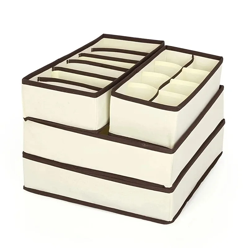 4ks/Set Organizátor pre spodné prádlo ponožky podprsenky Pohanky šál kravata Storage Box Džínsy Organizácia Organizácia Organizácia pre zásuvky pre zásuvky