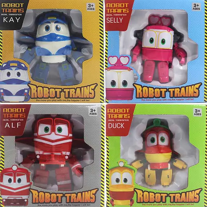 4ks/set Transformácia anime hračky Kórejské vlaky rodinné roboty Train Man Mana Štyri deti hračky darčeky narodeniny a Vianoce