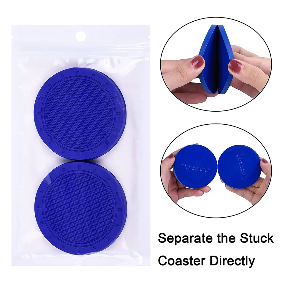 4KS Soft Gumový držiak na držiak na poháriky vložka Coaster Anti-Slip Fľašu držiak na držiak na fľašu Vodotesný nepremokavý automatický interiérový príslušenstvo