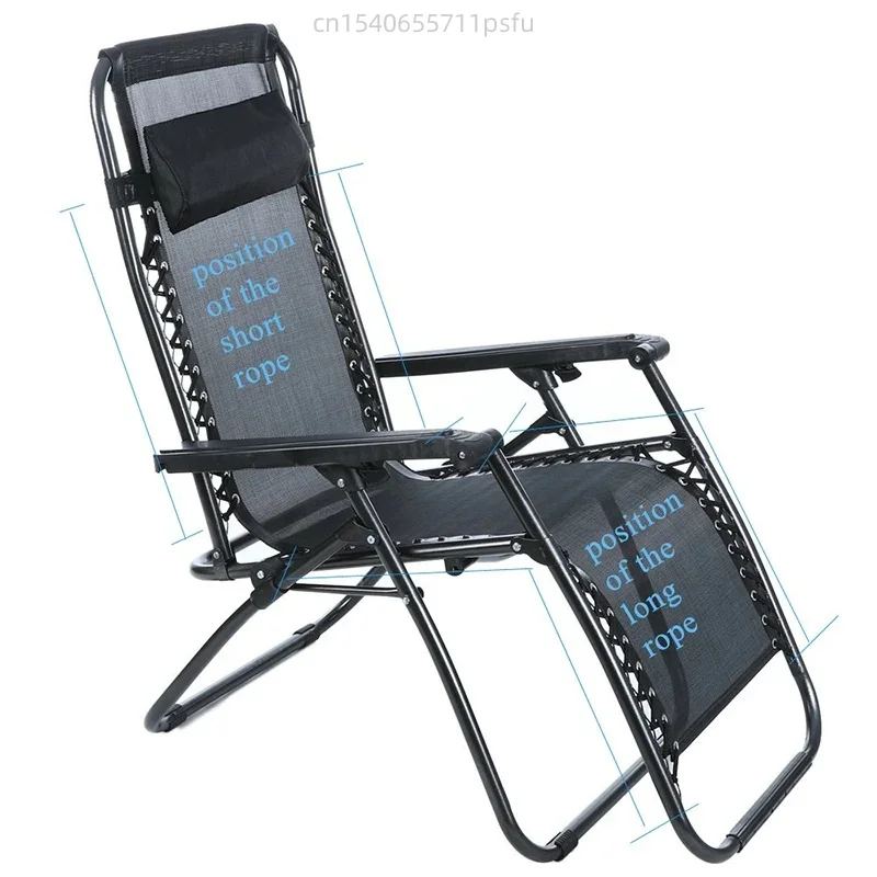 4ks Sun Lounger Elastic Cord Stabilný pre nulovú gravitáciu, ktorý ležiaci záhradný nábytok vonkajšie stoličky laná