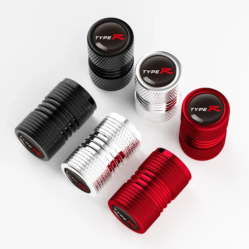 4ks/veľa automobilu Typer Tire Wheel Ventil Caps Caps Pneumatické kryty stonky pre Honda Civic Type R Crv HRV Accord Fit príslušenstvo