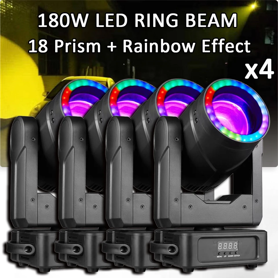 4ks/šarža 180 W Rotujúce svetlá pohyblivé lúče LED LED žiarovky DJ DISCO PUDA PUCE PARTY STRANA KTV BAR