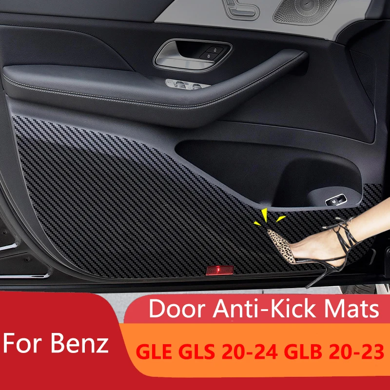 4ksové dvere automobilu proti krupniu podložky Pad Pad Dvery Panel Stumpery Decorácie pre Mercedes Benz GLB GLB GLE 2020-2023 Automatické interiérové ​​doplnky