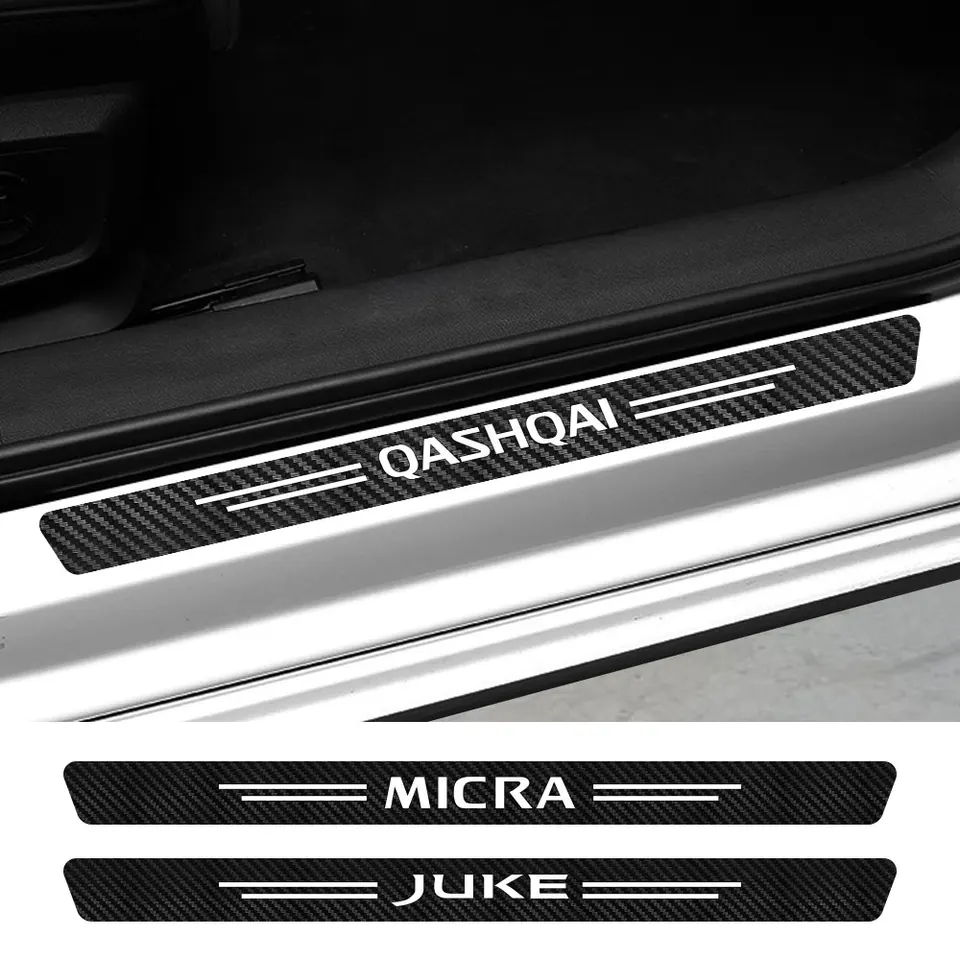 4ksové nálepky na dvere automobilov pre Nissan Juke Leaf Micra Qashqai Altima Maxima Murano Poznámka hliadka Pulsar Rogue Sentra Sylphy Teana