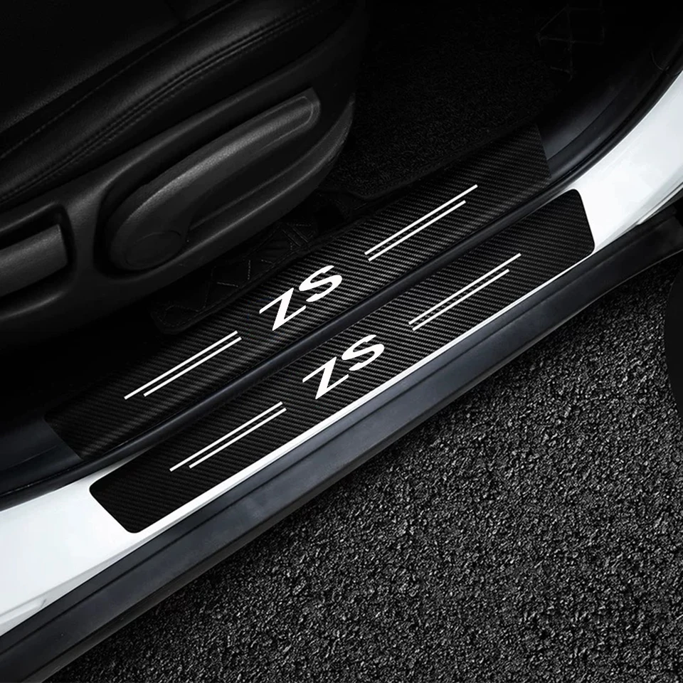 4ksové nálepky na prahové nálepky pre prahy automobilov proti stropu na nálepku Dvere Dvere Automobilky pre garáže Morris Mg ZS HS Logo Dvere Sill