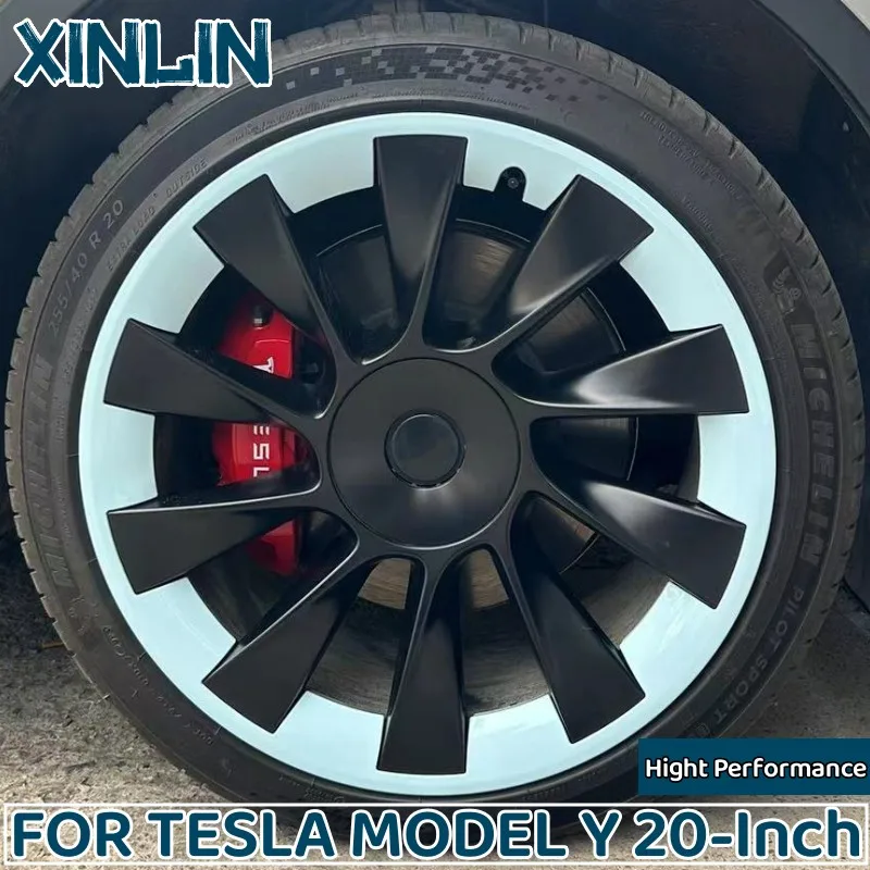 4ksové uzávery nábojov pre Tesla Model Y 20-palcový výkonný výkonný výmenný výmenný kolesový náboj Kruh Full Rim Cover Príslušenstvo 2024